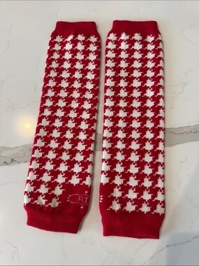 BabyLegs Red & White Houndstooth Leg Warmers